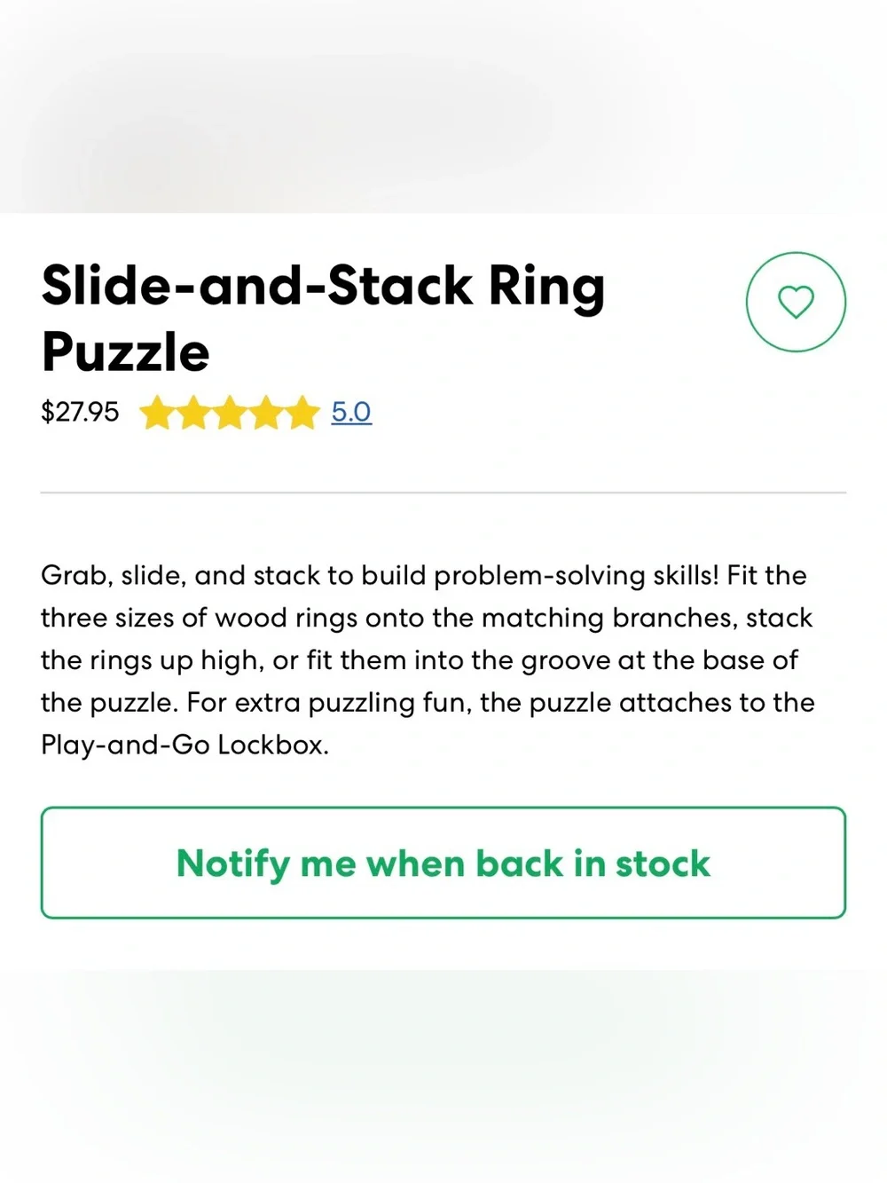 KiwiCo Slide-and-Stack Ring Puzzle